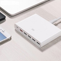 شارژر فست 6 پورت شیائومی Xiaomi 6 port Charger QC3.0