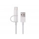 کابل شارژ و انتقال داده دو سر شیائومی مدل Xiaomi ZMI Micro USB And Type-C Cable AL501