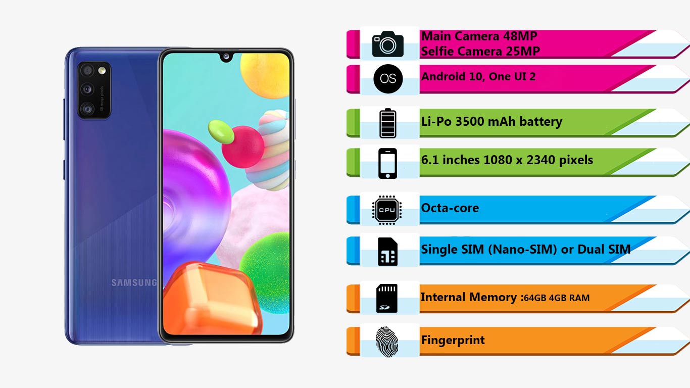 گوشی سامسونگ Galaxy A41 (64GB - 4GB Ram)|فروشگاه اینترنتی Digi2030