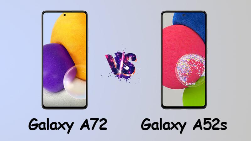 مقایسه نمایشگر GALAXY A72 با GALAXY A52s