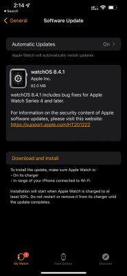 انتشار آپدیت watchOS 8.4.1 